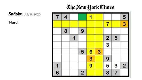 new york times sudoku